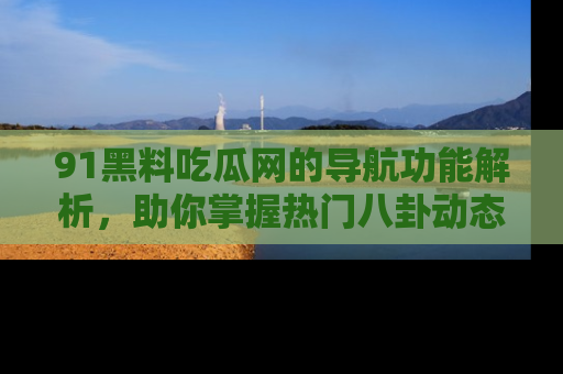 91黑料吃瓜网的导航功能解析，助你掌握热门八卦动态