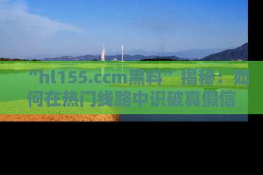 “hl155.ccm黑料”揭秘:如何在热门线路中识破真假信息