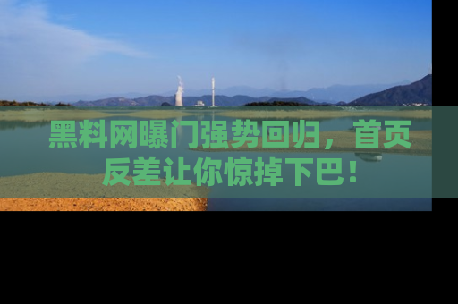 黑料网曝门强势回归,首页反差让你惊掉下巴!