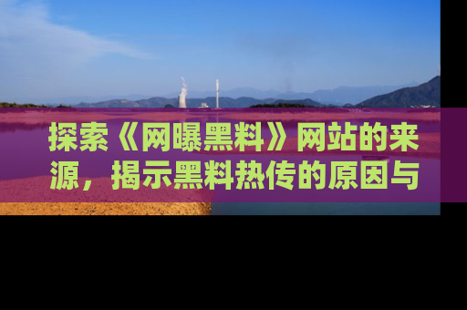 探索《网曝黑料》网站的来源，揭示黑料热传的原因与影响