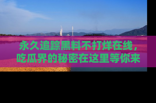 永久追踪黑料不打烊在线,吃瓜界的秘密在这里等你来发现!